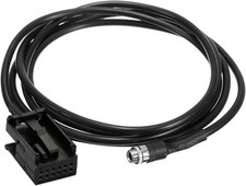 in Car Female 3.5mm AUX Input Audio Adapter Cable for B-M-W E39 E53 X5 Black