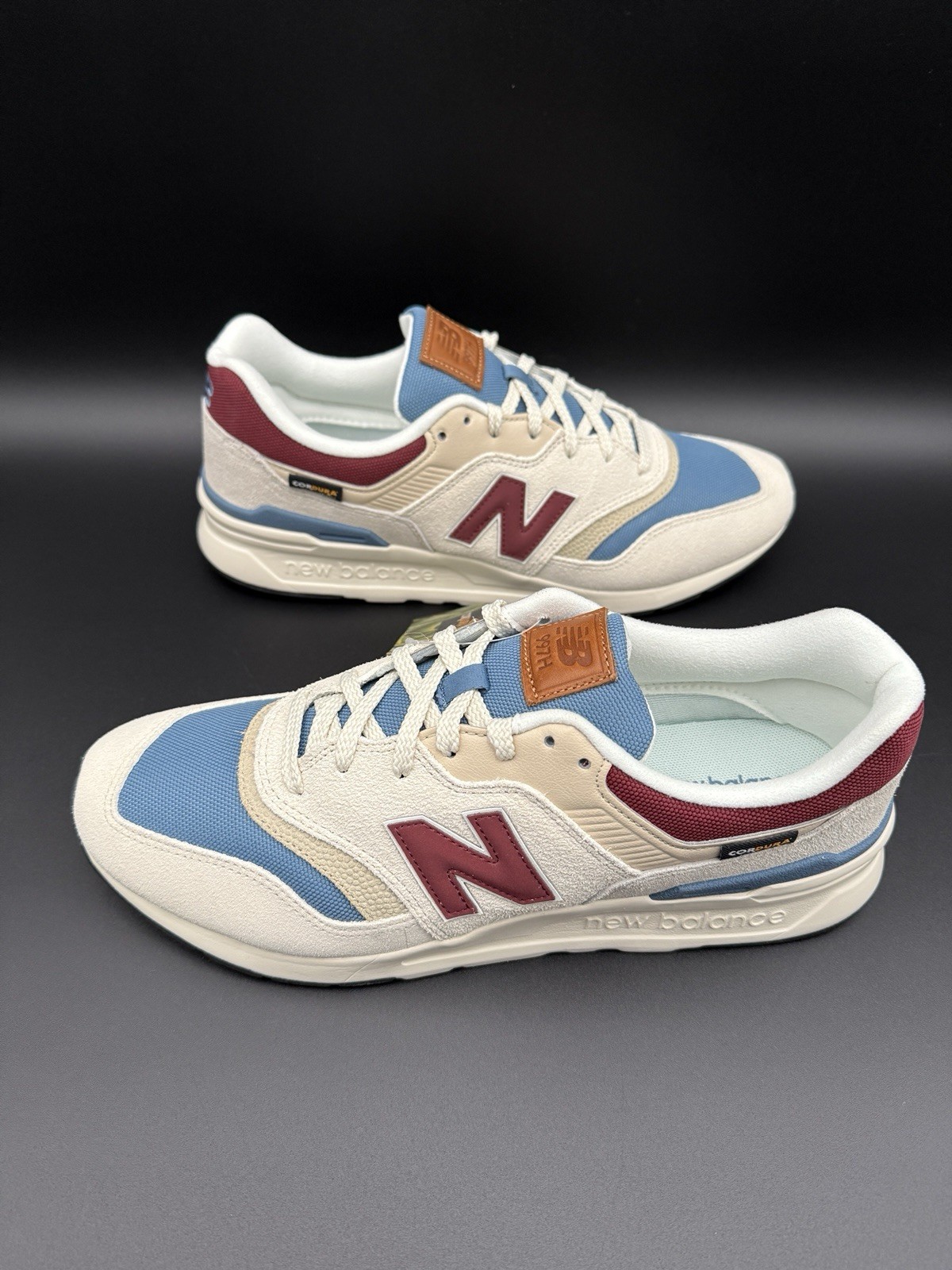 New Balance 997H Beige Shoreline Blue Men's Shoes Sneakers CM997HNL thumbnail 6