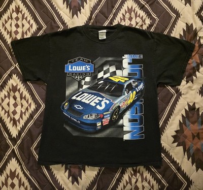 Vintage Racing Champions Jimmie Johnson NASCAR Double Sided T Shirt Black Large