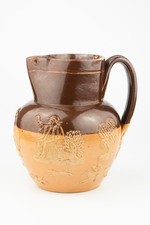 Vintage Royal Doulton Lambeth Stoneware Hunting Harvest Ware Jug Pitcher 13cm