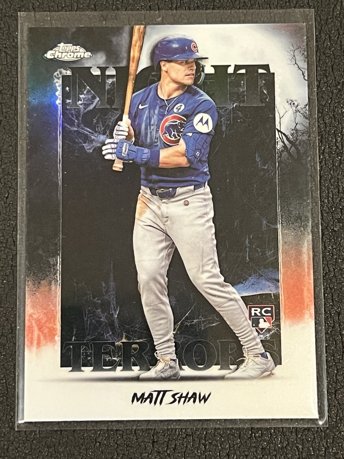 2025 Topps Chrome Update Series - Night Terrors Matt Shaw #NT-20 RC Rookie -Cubs