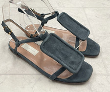 Nuovo con scatola L'Autre Chose sandalo piatto scamosciato grigio taglia: 35 (US 5)