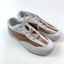 Dexter Laura Women's White Rose Gold Bowling Shoes Size 9 M Lace-Up