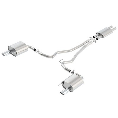 Borla 140588 ATAK Stainless Cat Back Exhaust for 2015-2017 Ford Mustang 3.7L V6