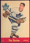 1955-56 PARKHURST TORONTO MAPLE LEAFS TIM HORTON CARD #3 GRADE P-F-G-E CONDITION