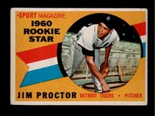 1960 Topps #141 JIM PROCTOR RS RC Detroit Tigers ROOKIE CARD Rookie Star VG. rookie card picture