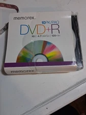 8 CDs In 1stMEMOREX DVD-R 10PK 16X 4.7 GB 120 Min  in Jewel Cases NEW 8