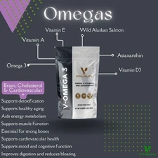 V-OMEGA 3 BY VITALHEALTH  (Dietary Supplement) 90 Capsules