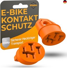 Wheeloo Kontaktschutz Abdeckung f&uuml;r Bosch E-Bike I 2er Set I Schwarz I Orange I