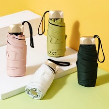 Mini Sunumbrella pocket Umbrella Vinyl folding UV protection sunshade pocket