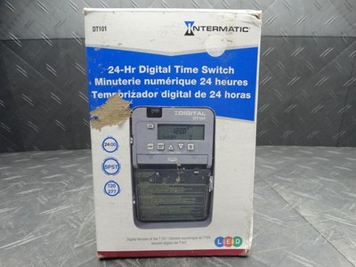 Intermatic 1-Circuit 20 Amp 24 Hour Surface Mount Timer w/ Battery Backup, Gray