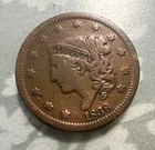 Photo of a 1838-P Large Cent from an eBay listing that sold on Jul 20, 2026