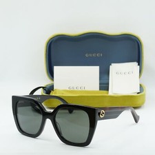New GUCCI GG1300S 001 Black/Havana/Grey 55-19-145 Sunglasses