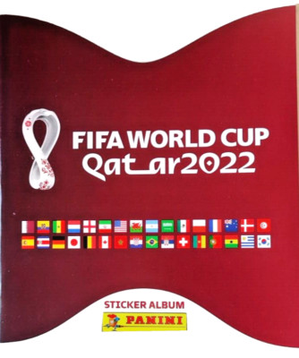 Panini Offizielle FIFA Fussball-Weltmeisterschaft Katar 2022 Aufkleber Album und 6 Aufkleber (neu)