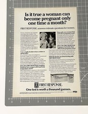 Vintage First Response 1988 Print Ad Pregnancy Test Advertisement Original
