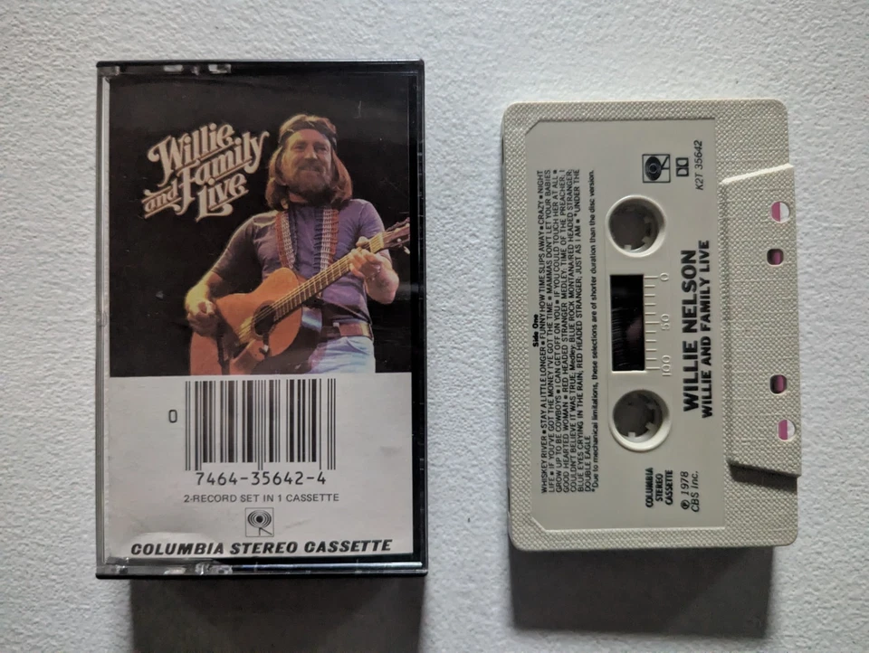 WILLIE NELSON Cassette Tape Lot: Red Headed Stranger, Greatest Hits, Live + 6 Foto 4 de 4
