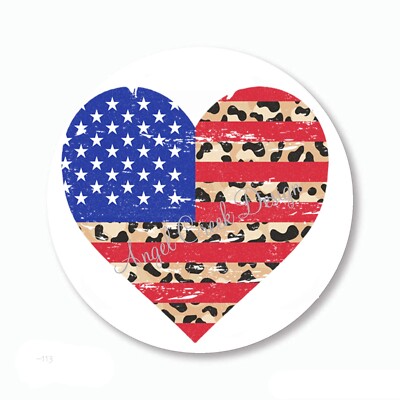 LEOPARD HEART 4TH OF JULY PARTY FAVORS SCRAPBOOK STICKERS ENVELOPE SEALS LABELS