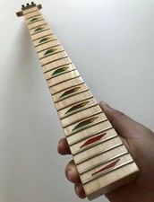 Gloss Maple Electric guitar neck part 24 FRET maple fingerboard real inlay