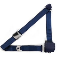 Dark Blue Aviation Shoulder Belt - Front Seat RetroBelt Classic Seatbelt Safety