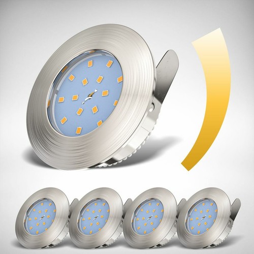 5 LED EinbauStrahler Leuchten dimmbar 230V Spot Decke Bad IP44 ultraflach SET eBay