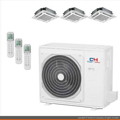 Cooper & Hunter Mini Split AC Heat Pump Ductless 3 Zone 18000 18000 24000 BTU