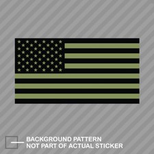 Subdued OD Green American Flag Sticker Decal Vinyl america usa