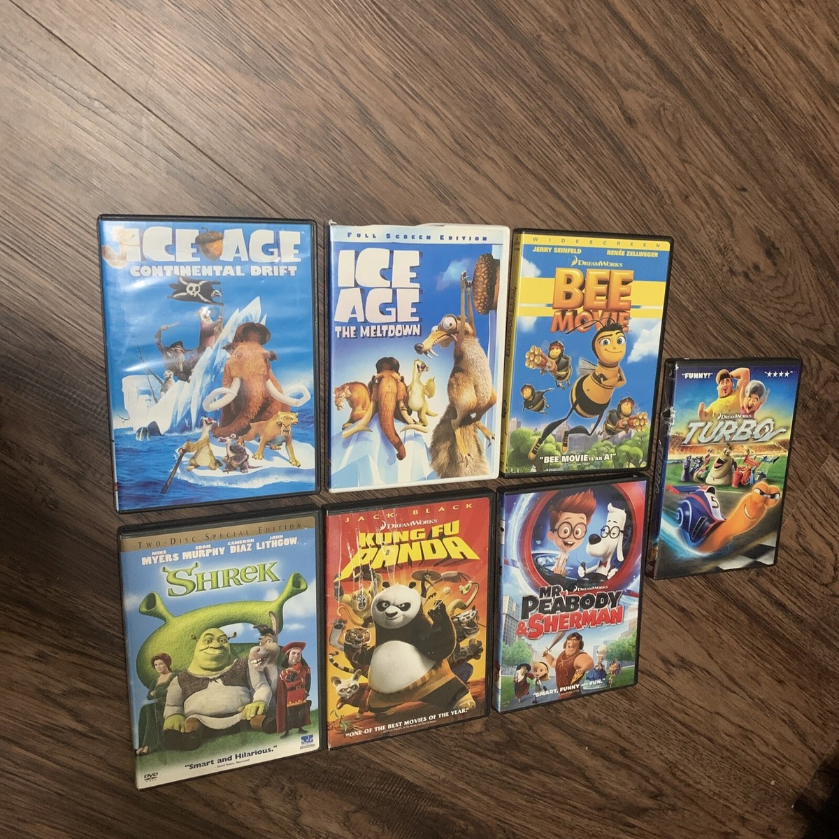 DVDs lot Of 7- Ice age, Bee Movie, Kung Fu panda, Shrek | eBay