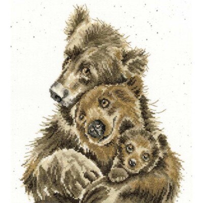 Bothy Threads Bear Hugs  Wrendale Cross Stitch Kit
