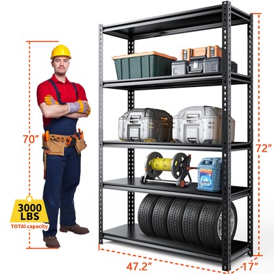 NAIZEA Garage Shelving Storage Shelves Adjustable 4 / 5 Tier Metal Storage Shelf