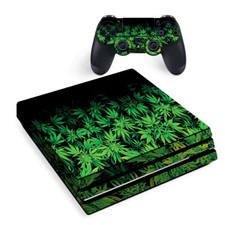 PS4 Pro Console Skins Decal Wrap ONLY - weed green bud marijuana leaves