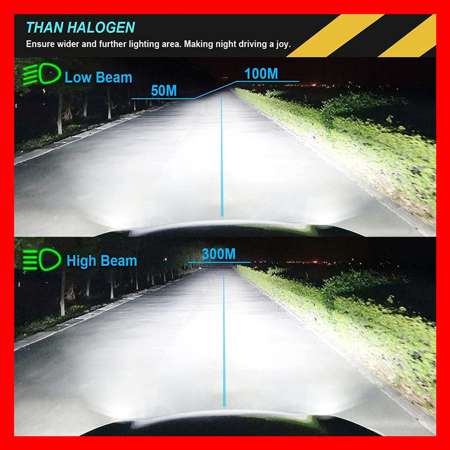 For 2013-2017 Toyota Sienna LED Headlight Bulb Kit 4pc High&Low Beam ...