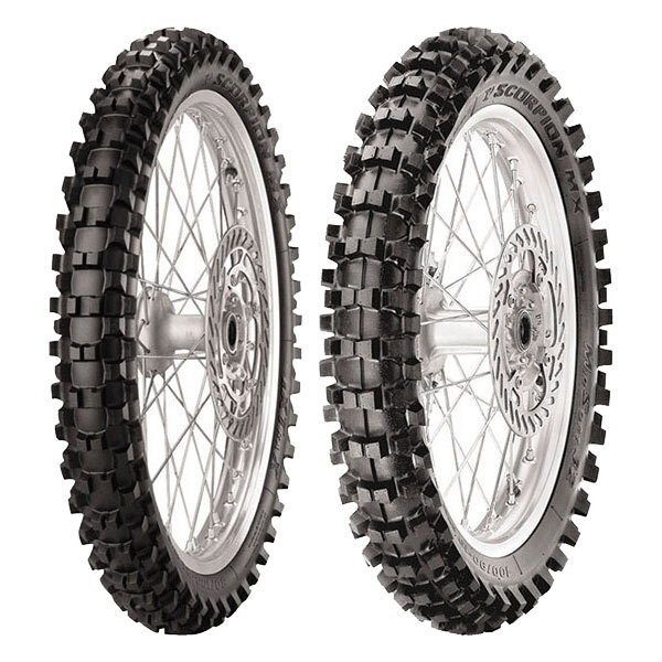 TYRE PAIR PIRELLI 90/100-21 57M + 2.75-10 37J SCORPION MX32 MID SOFT - Image 7