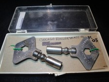 Pair of Antique/Vintage ca. 1920's Chicago Roller Skate Company Steel Skate Keys