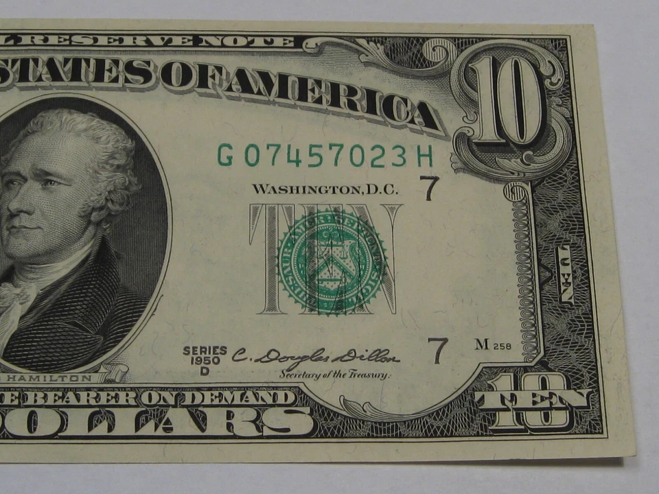 Uncirculated 1950-D FRN Note G/H Block. #45 - Image 3 of 4