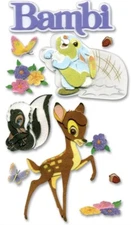 DISNEY DIMENSIONAL STICKERS "BAMBI & FRIENDS"  BY EK SUCCESS OUT  OF THE VAULT