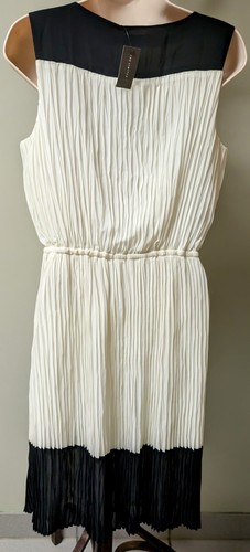 The Limited schwarz auf weiß knirscht plissiert ärmellos Kleid Größe S neu mit Etikett - Bild 6 von 6
