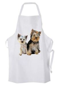 Yorkshire Terrier Puppy Santa Claus Father Christmas Chef's Kitchen Apron