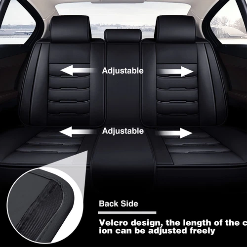 For Toyota RAV4 Car Seat Covers 5-Seats Front & Rear Protector Leather Full Sets - Imagen 4 de 26