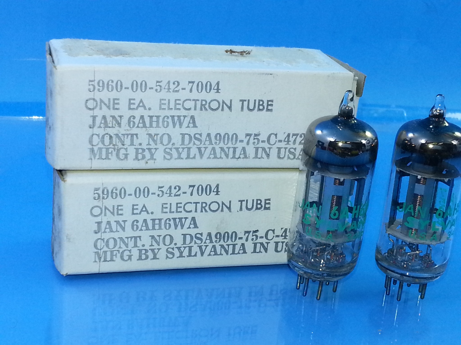 SYLVANIA JHS 6BH6 TUBE MATCH PAIR D GTR MARANTZ 8B TRUE NOS NIB ORIGINAL BOX