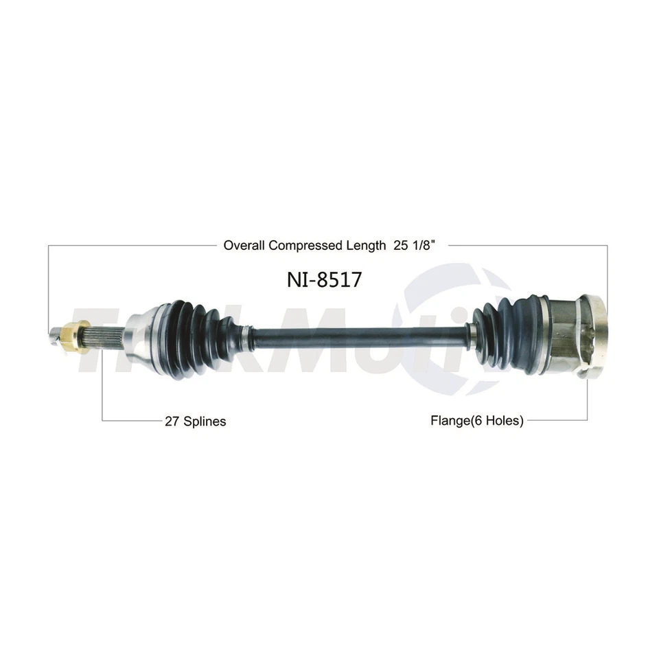 Eje delantero trasero CV compatible con Infiniti Ex35 2009 2010 Infiniti M35 2008 2009 Foto 2 de 4