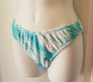 blue and white bikini bottoms
