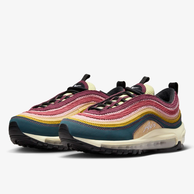 【NIKE】AIR MAX97 24.5 Nike Air Max 97 GS White Metallic Silver Shoes 921522-104