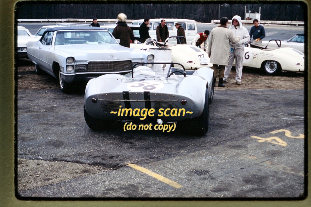 McLaren Elva Mk.1 Race Car at Refrigerator Bowl in 1968, Kodachrome Slide q28b