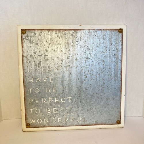Inspirational Wall Decor Life Doesn't Have To Be Perfect Sign Rustic Farmhouse