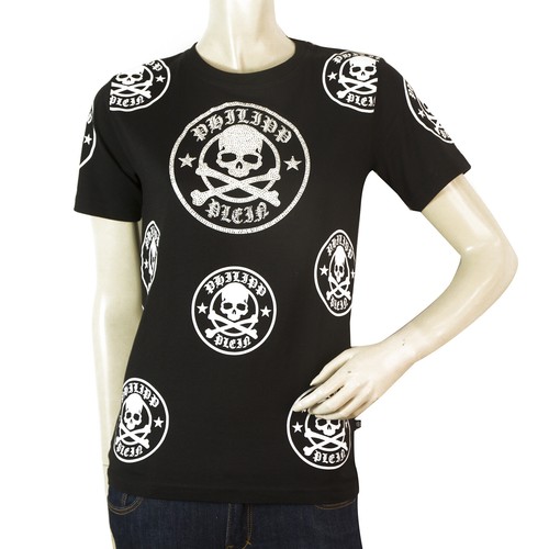 Philipp Plein Junior Black Skulls Top 