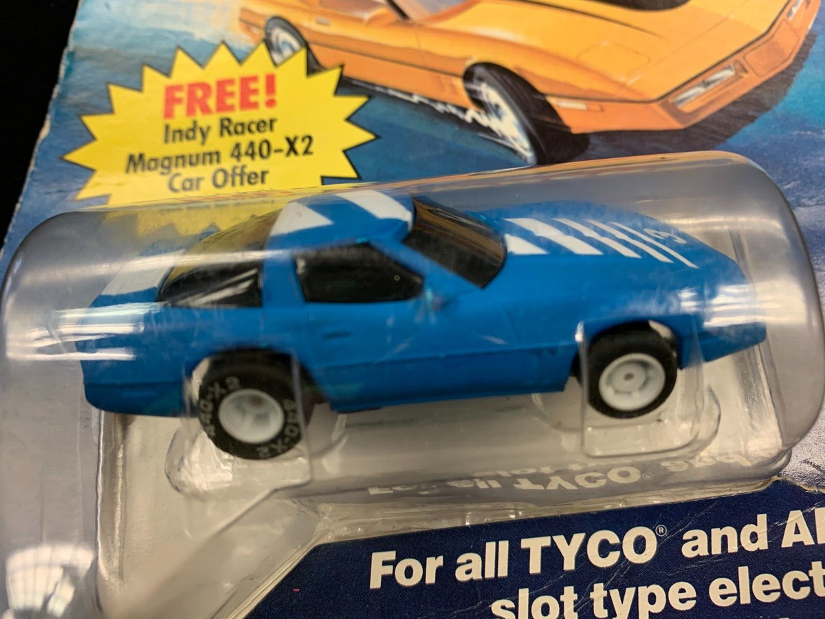 TYCO ZERO GRAVITY CLIFF HANGERS 1983 BLUE CORVETTE #3 HO SLOT CAR