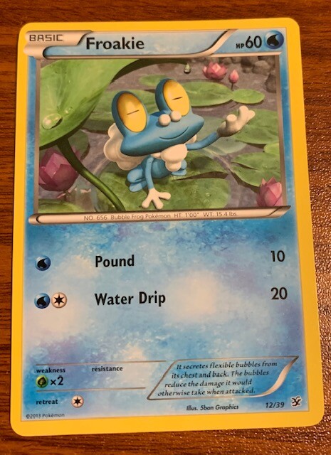 2013 Pokemon Kalos Starter Froakie #12/39 Free Shipping