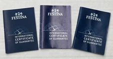 Festina international certificate of guarantee
