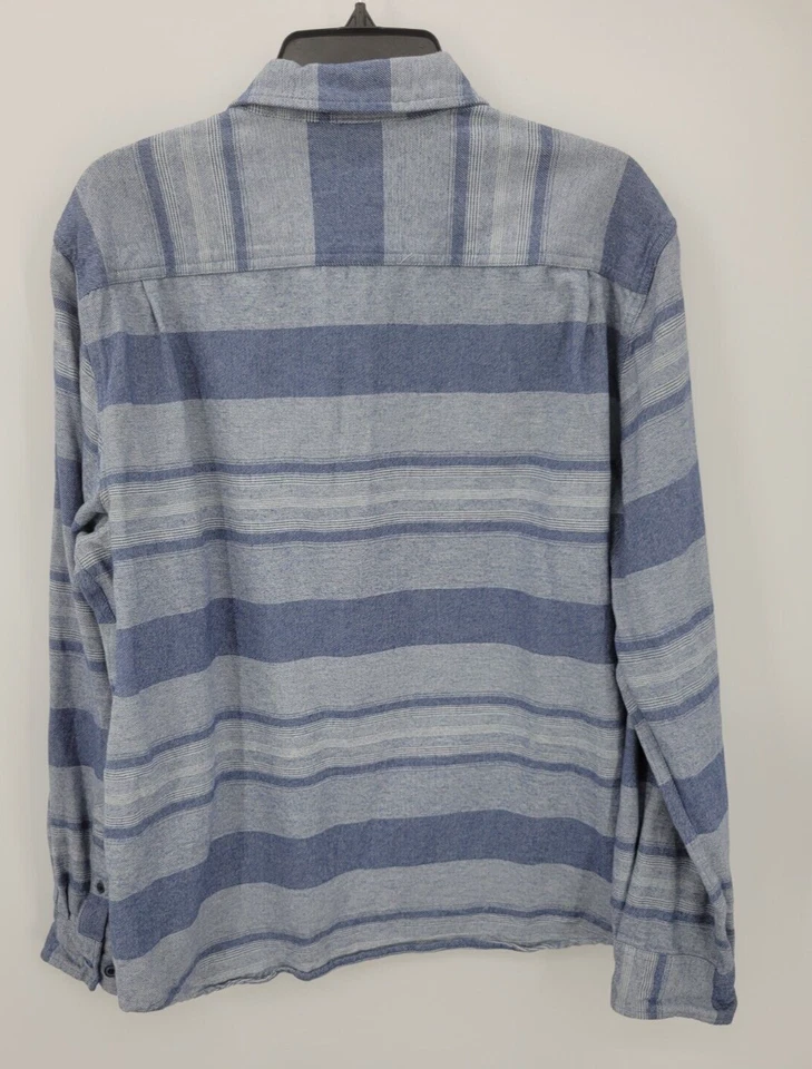 Weatherproof Vintage Shirt Mens XL Blue Stripe Woven Long Sleeve Button Up - Image 2 of 4