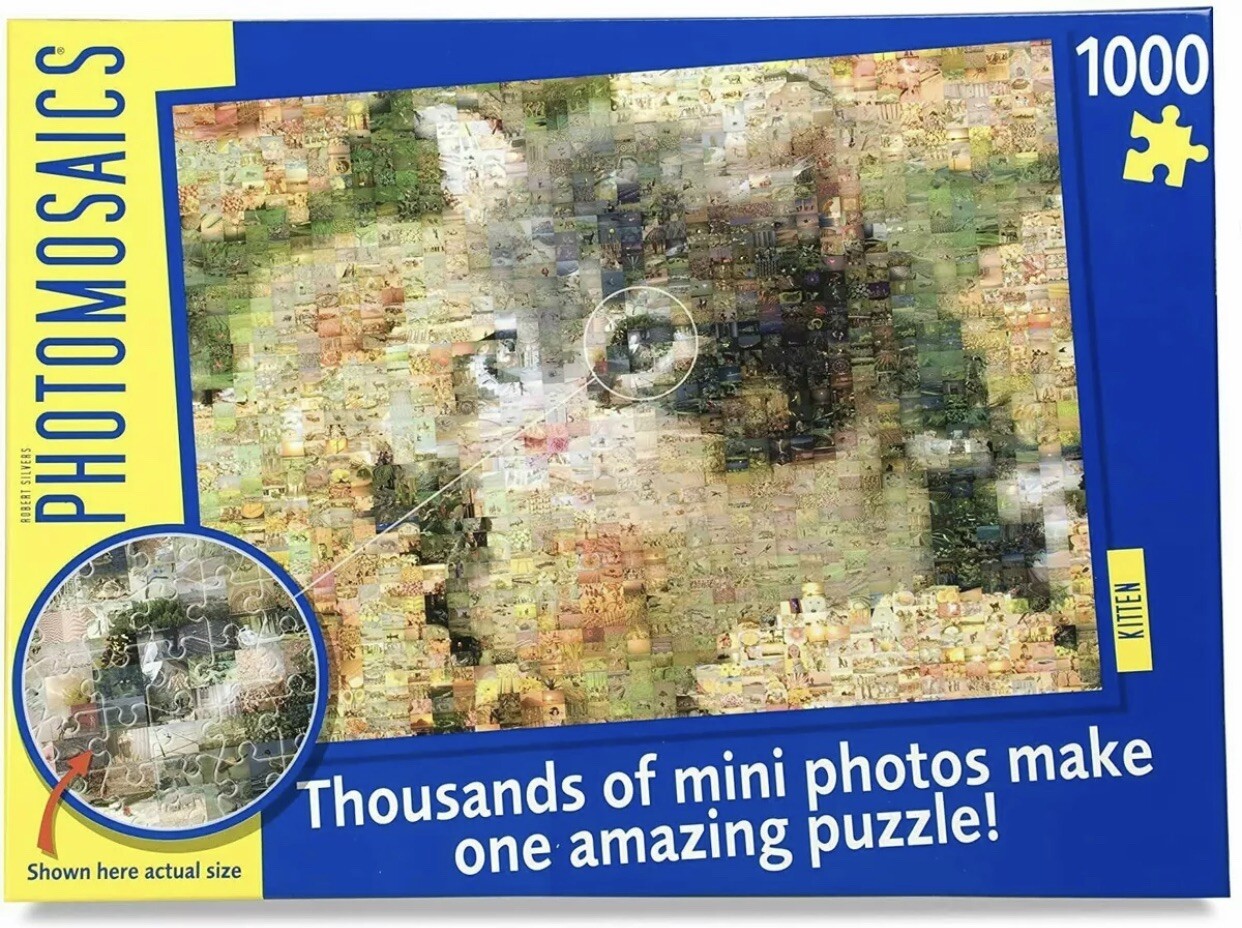 Photomosaics  KITTEN  1000 Piece Jigsaw Puzzle - CAT LOVERS Ideal Christmas GIFT